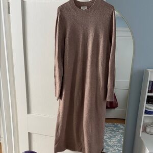 J. Crew Brown Long Sleeve Dress